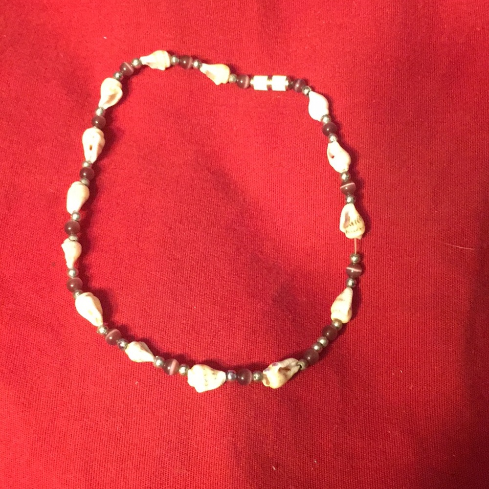 Puka shell anklet